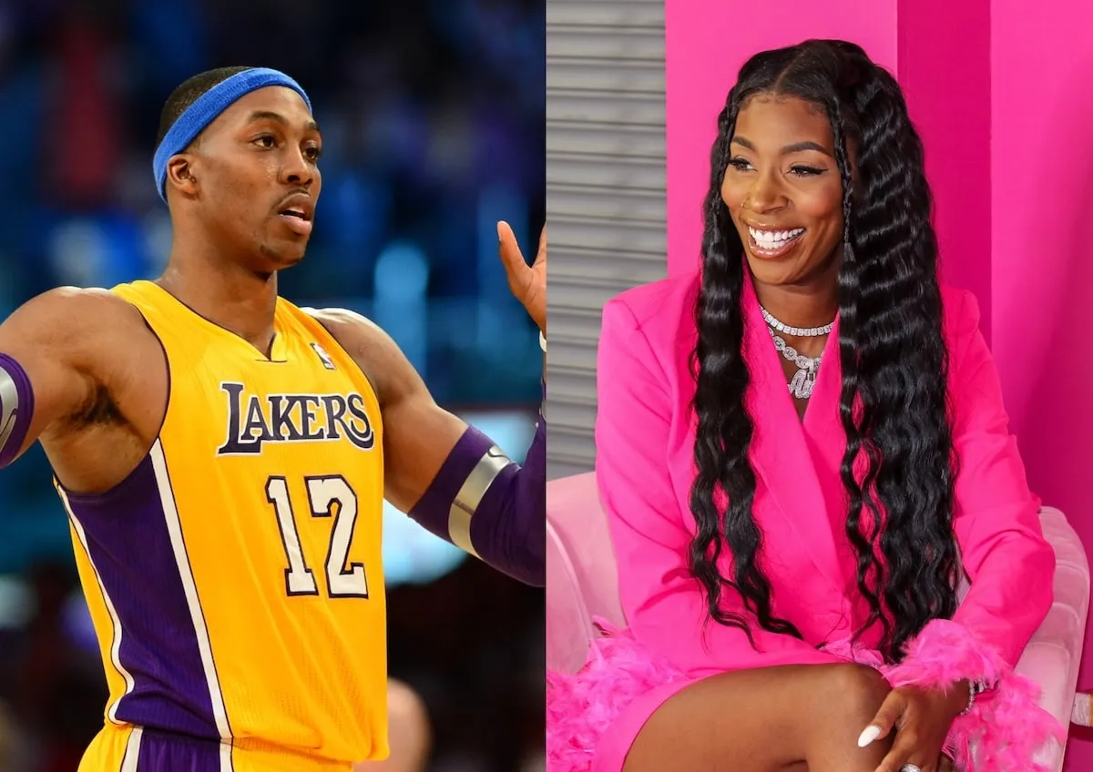 Side by side photos of Dwight Howard and Amy Luciani