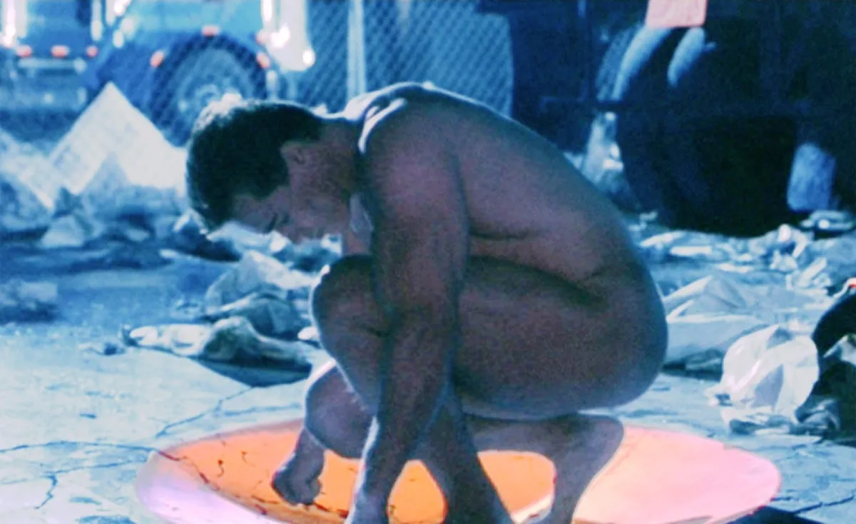 Terminator star Arnold Schwarzenegger films a nude scene for Terminator 2