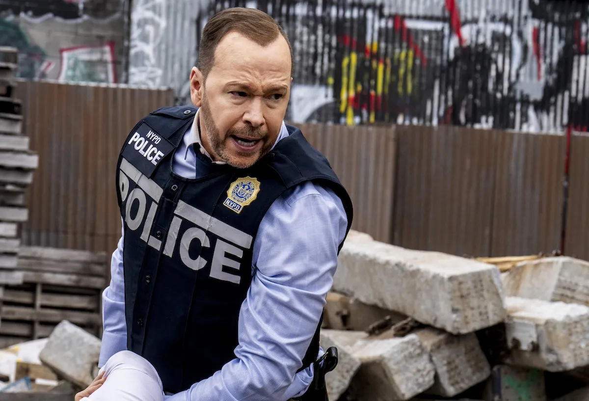 Donnie Wahlberg wearing a police vest in 'Blue Bloods' Season 14