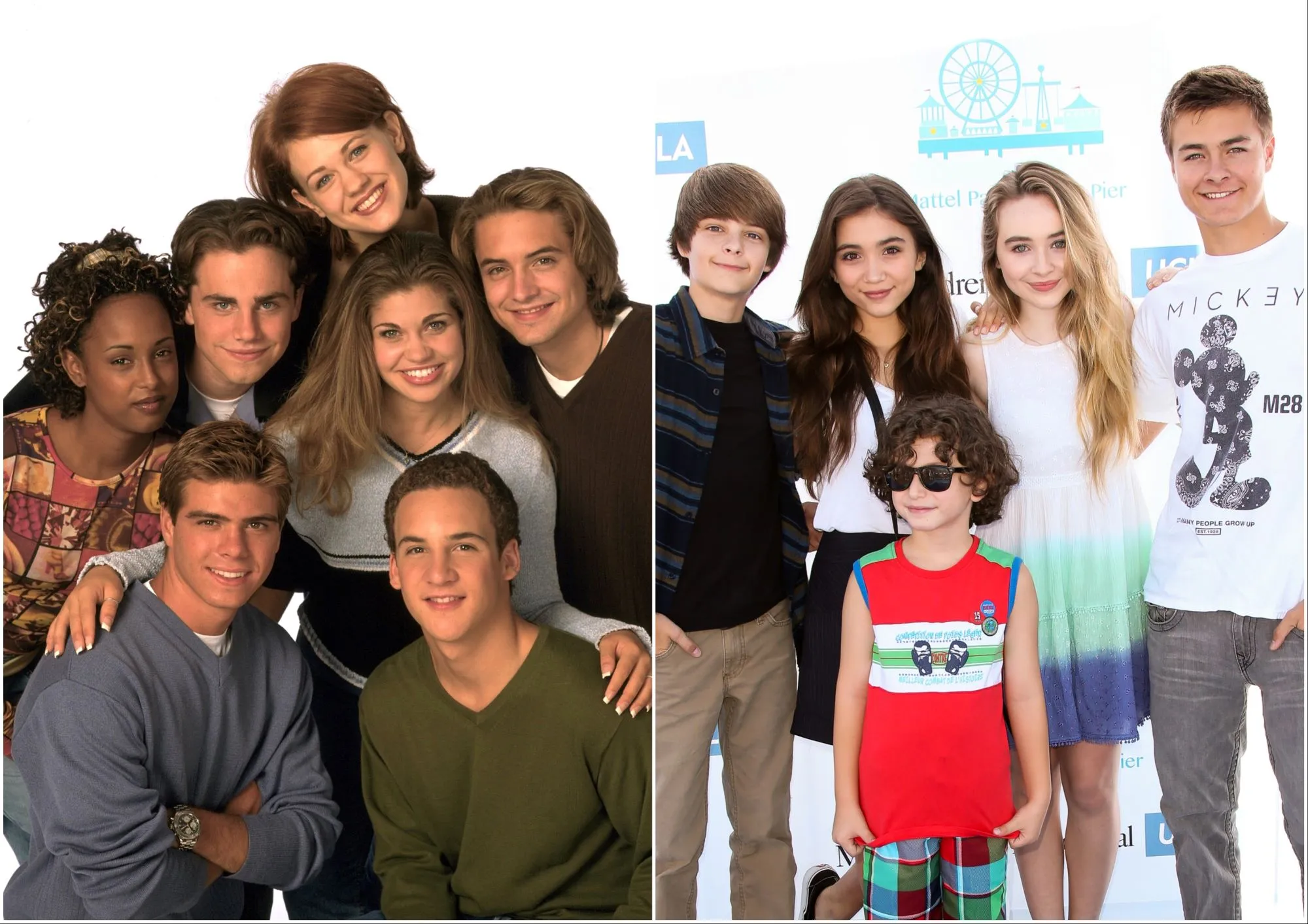 Cast photos for 'Boy Meets World' and 'Girl Meets World.'