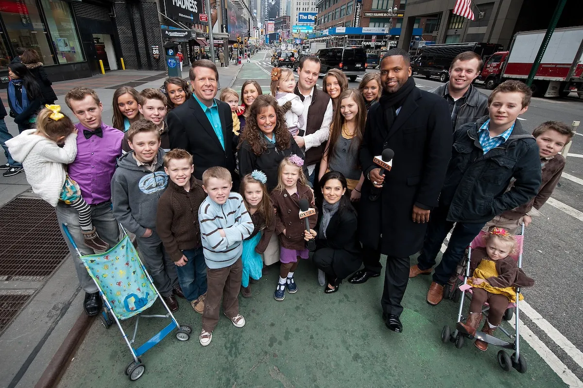 Members of the Duggar Family pose for a photo on the street in NYC