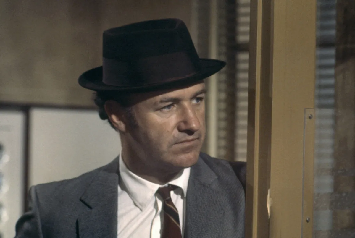 Gene Hackman wearing a fedora in 'The French Connection'