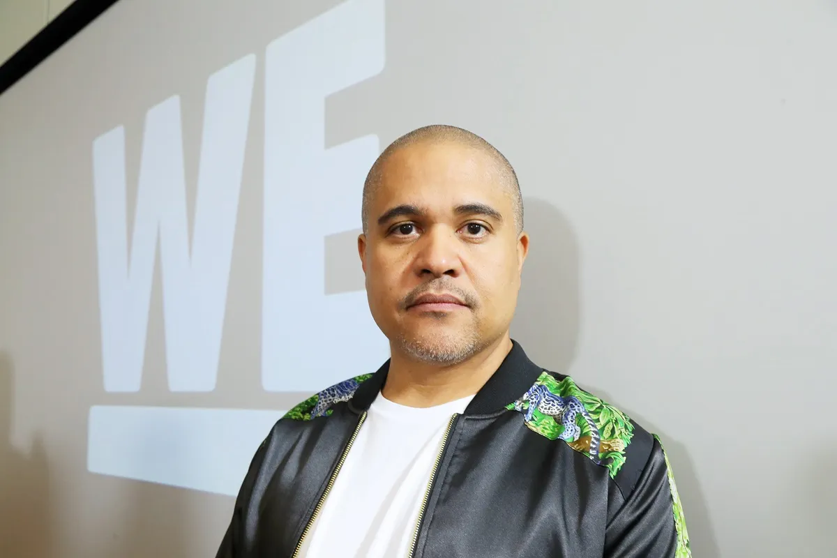 Irv Gotti posing at the premieres of Growing Up Hip Hop New York and Untold Stories of Hip Hop.