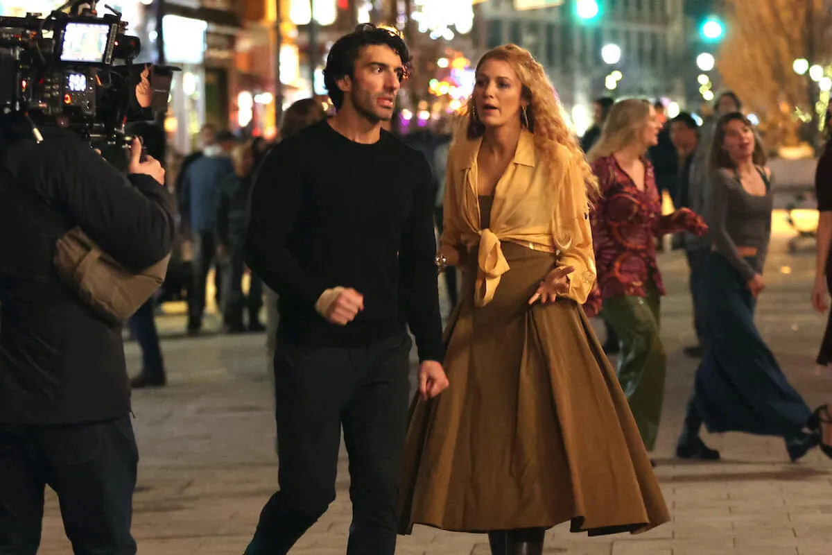 Justin Baldoni and Blake Lively filming 'It Ends With Us'