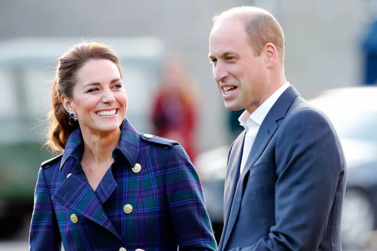 Kate Middleton and Prince William, who told his wife a joke to prevent her from wearing an 'inappropriate' outfit, laugh