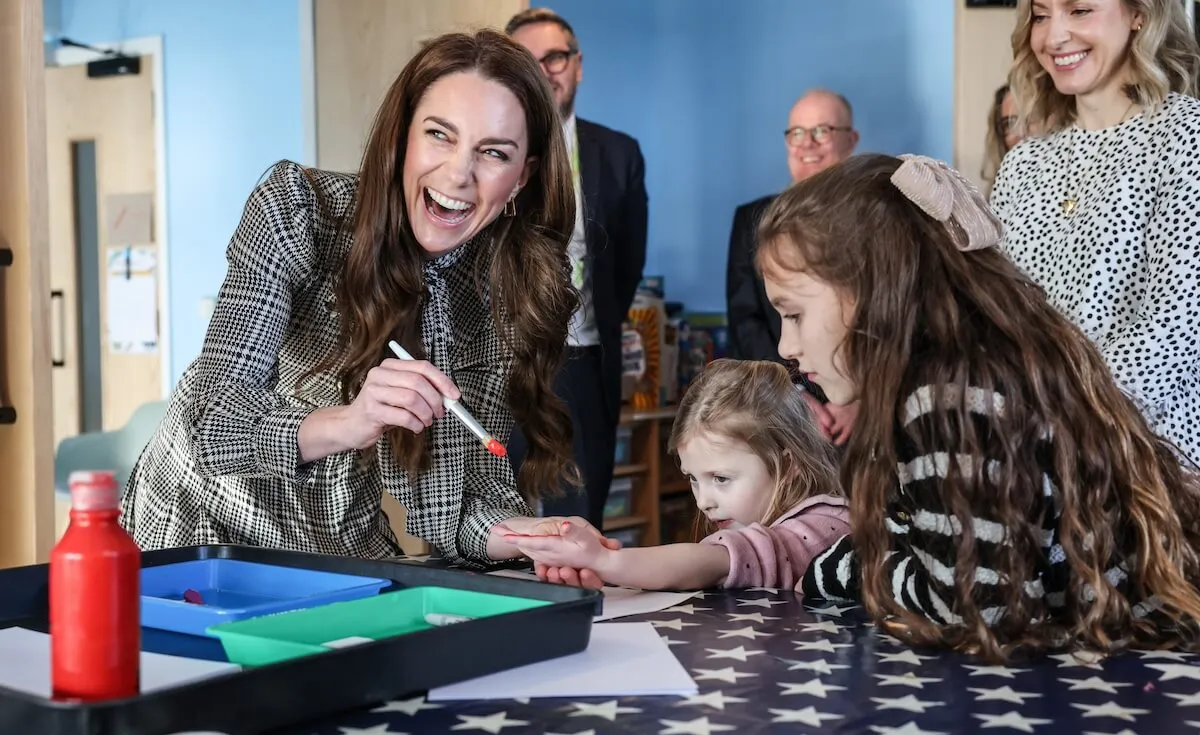 Kate Middleton visits with children in 2025