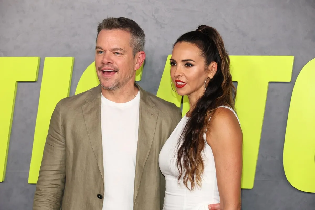 Matt Damon and Luciana Damon attend Apple Original Films' "The Instigators".