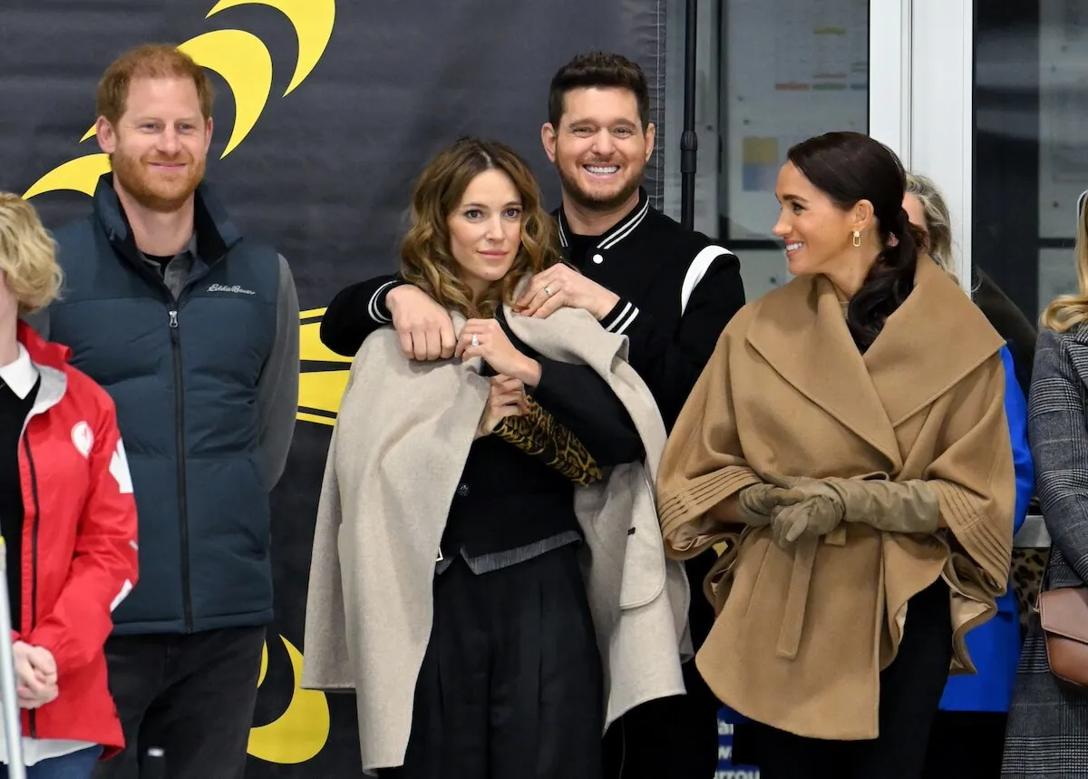 Prince Harry, Luisana Lopilato, Michael Bublé, and Meghan Markle