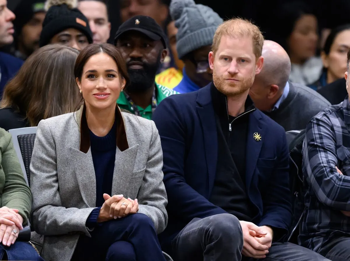 Meghan Markle and Prince Harry attend the wheelchair basketball match between the USA v Nigeria during 2025 Invictus Games