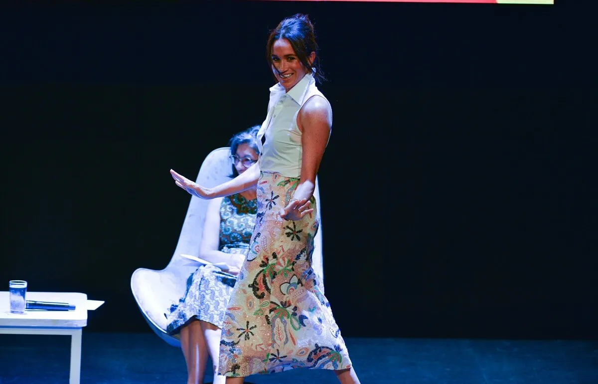 Meghan Markle during her participation in the Afro Women and Power Forum during a visit around Colombia