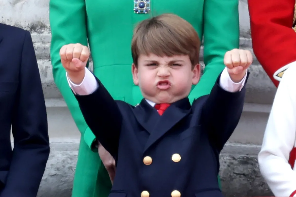 Prince Louis on the Buckingham Palace balcony during Trooping the Colour 2023