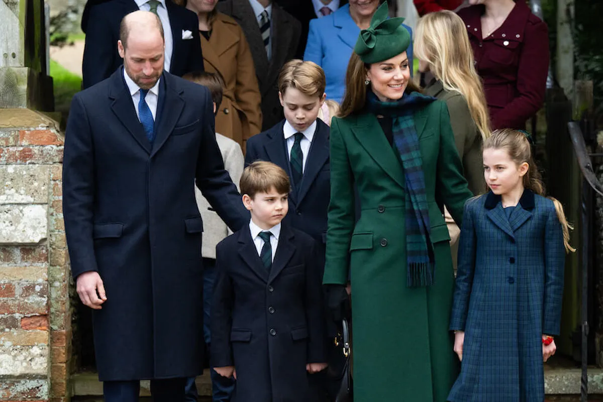 Prince William, Prince Louis, Prince George, Kate Middleton, and Princess Charlotte on Christmas Day 2024