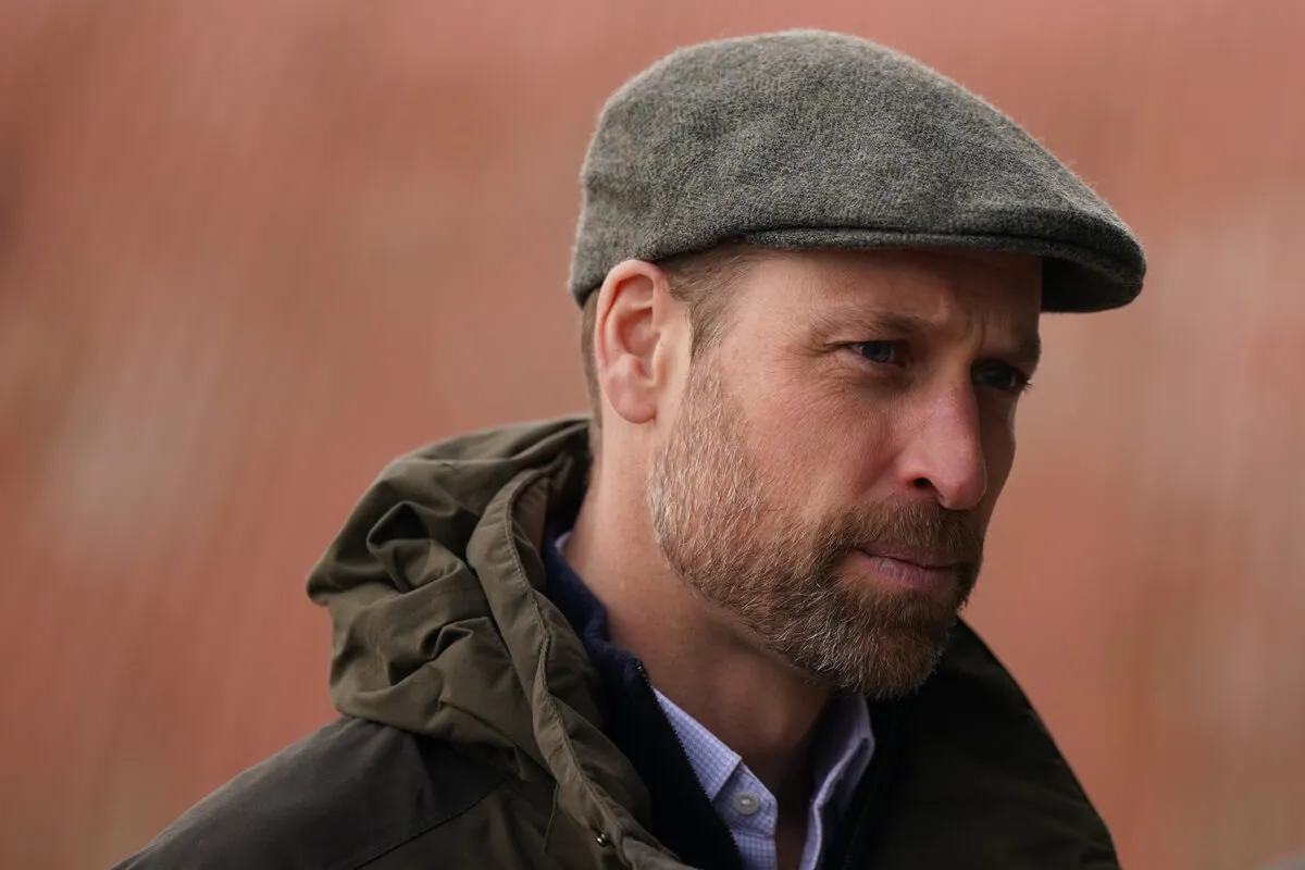 Prince William during a visit to Lower Blakemere Farm in Hereford, England