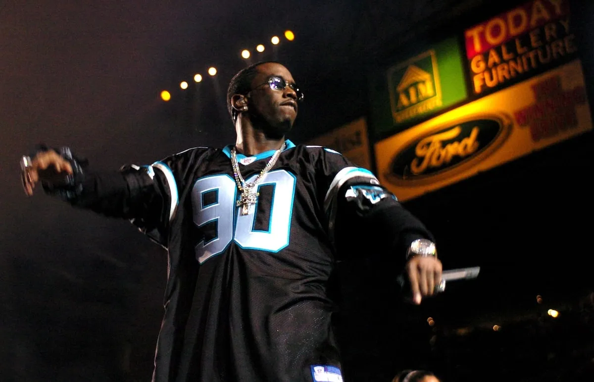 Rapper Sean 'P. Diddy' Combs performs during the halftime show at Super Bowl XXXVIII