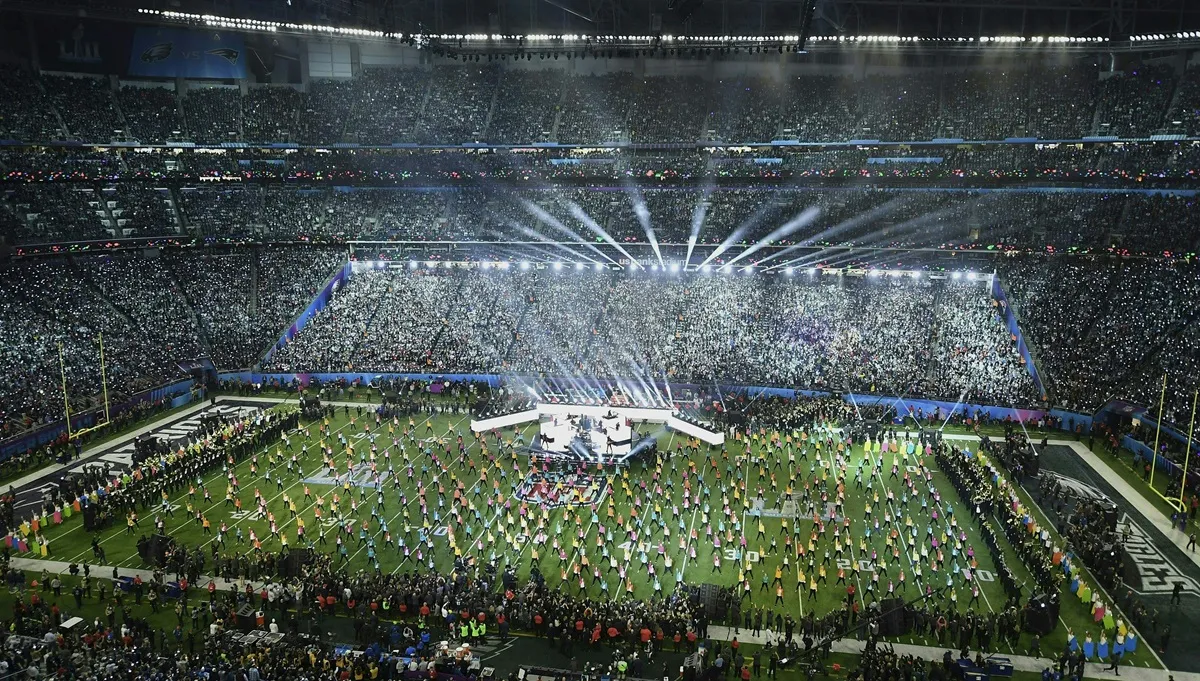 Justin Timberlake performs during the halftime show of Super Bowl LII at US Bank Stadium in Minneapolis, Minnesota, on February 4, 2018