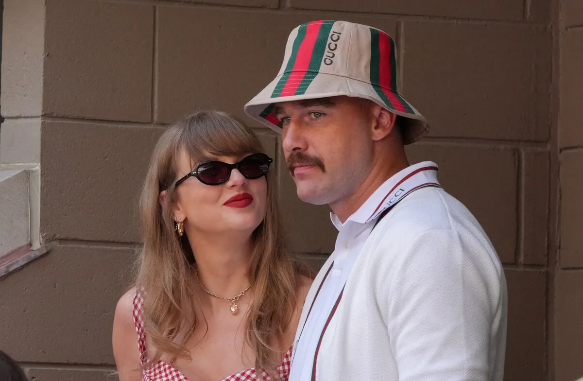 Taylor Swift and Travis Kelce attend the men's final match between Jannik Sinner and Taylor Fritz at the US Open