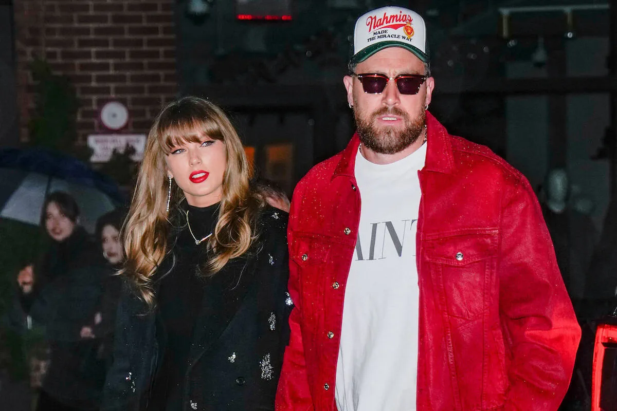 Taylor Swift and Travis Kelce, who are embarking on a 'good period' of their relationship, in 2024