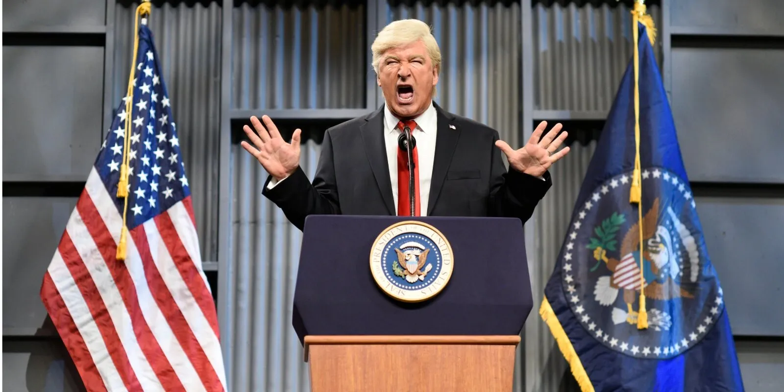 Alec Baldwin impersonates Donald Trump on 'SNL.'