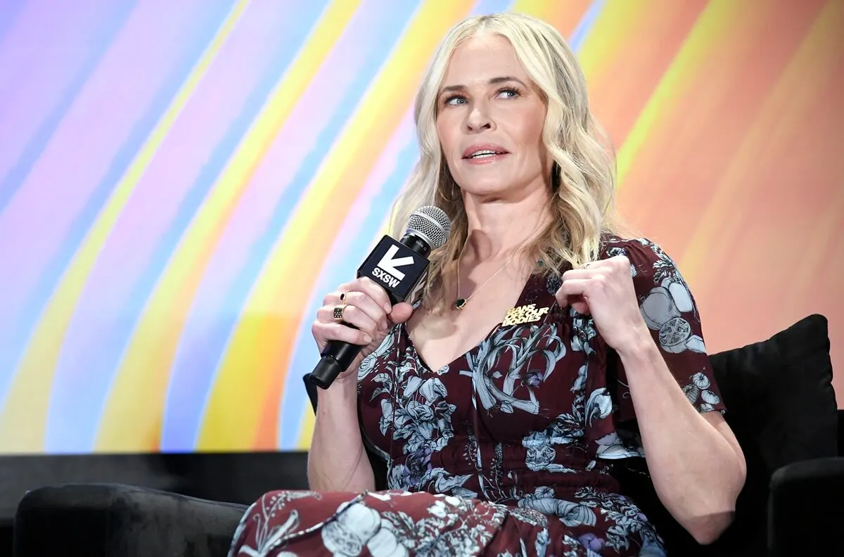 Chelsea Handler speaking at a keynote during the 2023 SXSW conference and festival day 1.