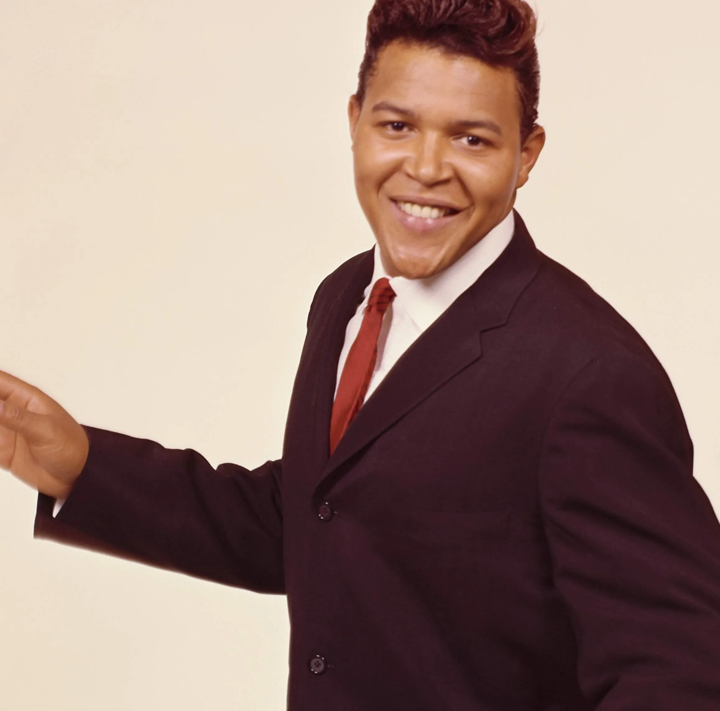 Chubby Checker wearing a suit