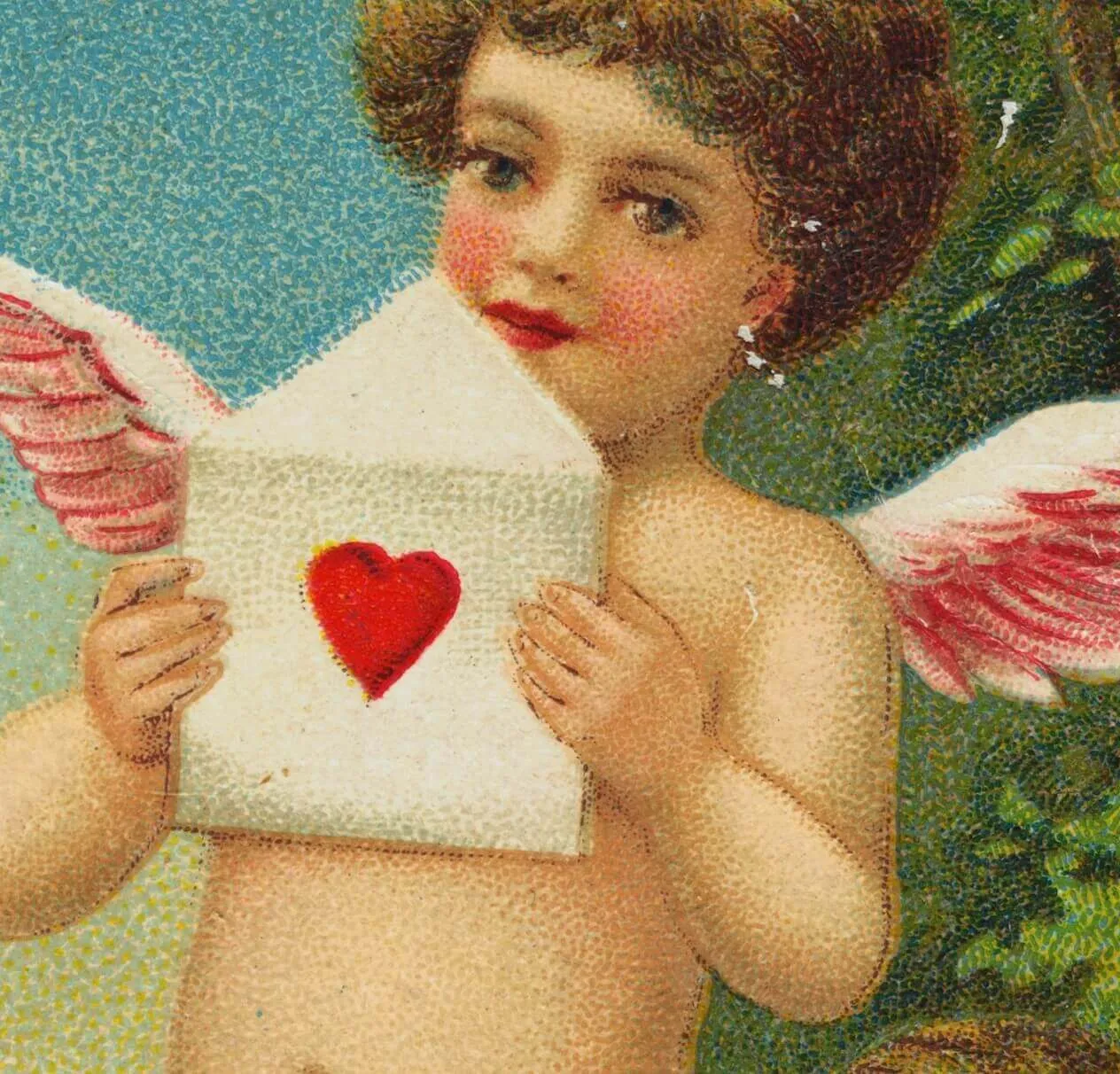 An image of Cupid sending someone a Happy Valentine's Day card