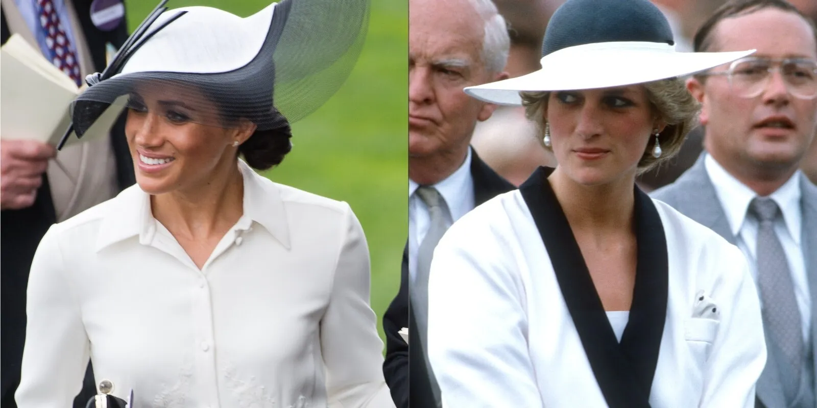 Meghan Markle and Princess Diana in side-by-side photographs