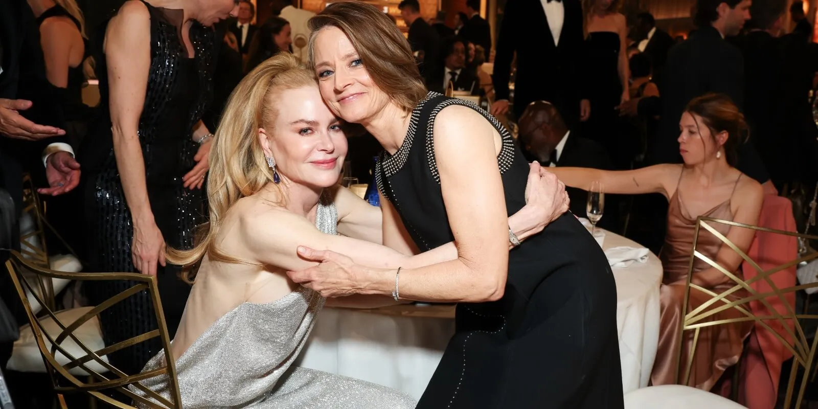 Nicole Kidman and Jodie Foster at the Golden Globes