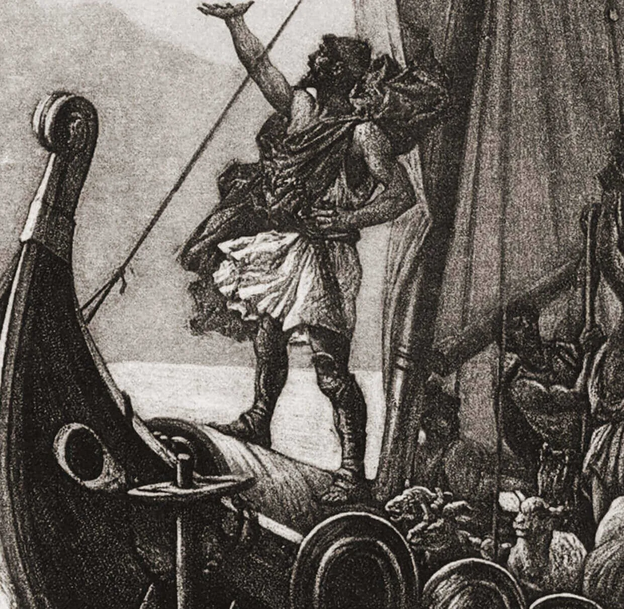 An illustration of Odysseus from 'The Odyssey'