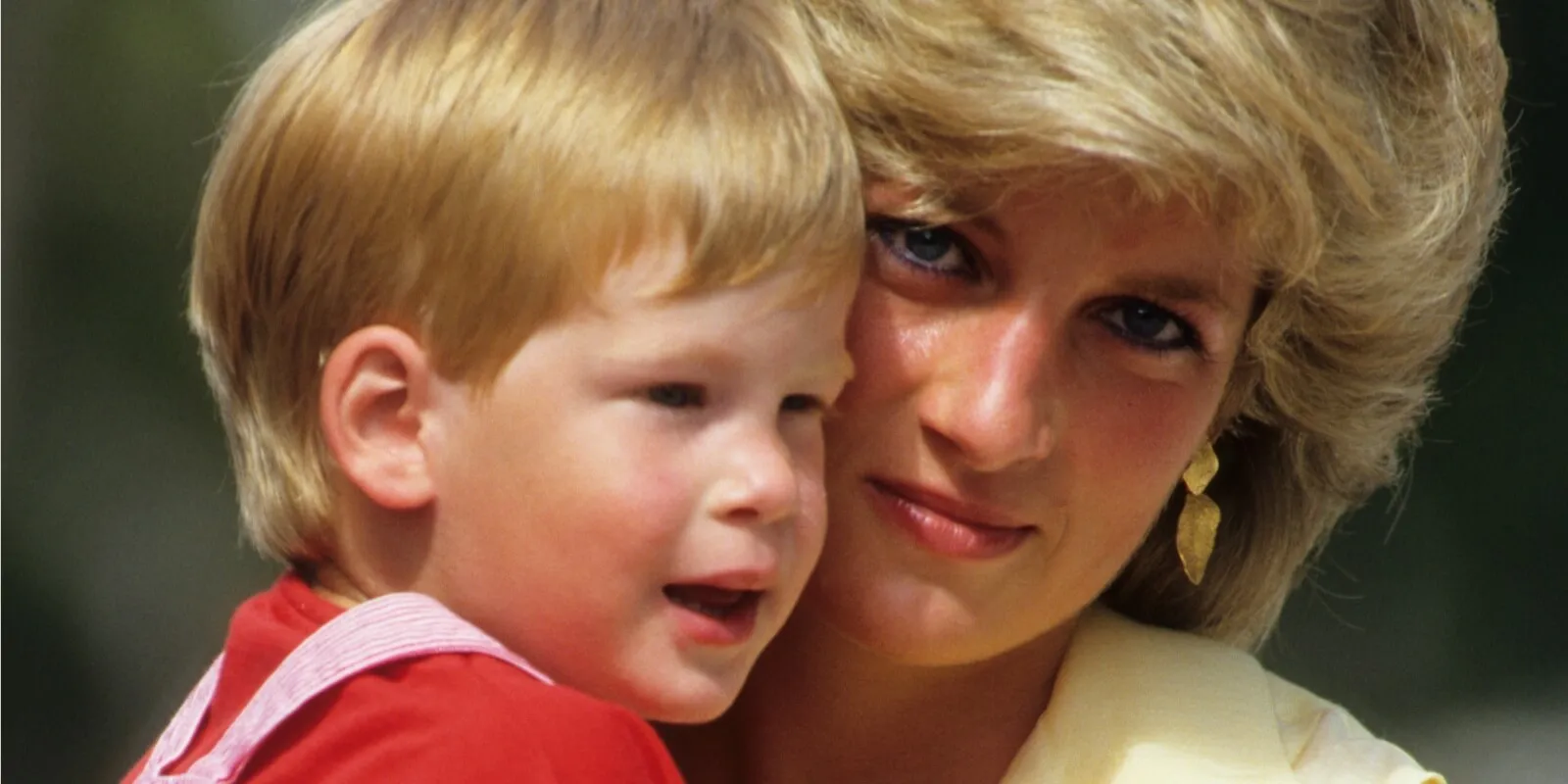 Prince Harry and Princess Diana in a photograph taken in 1987