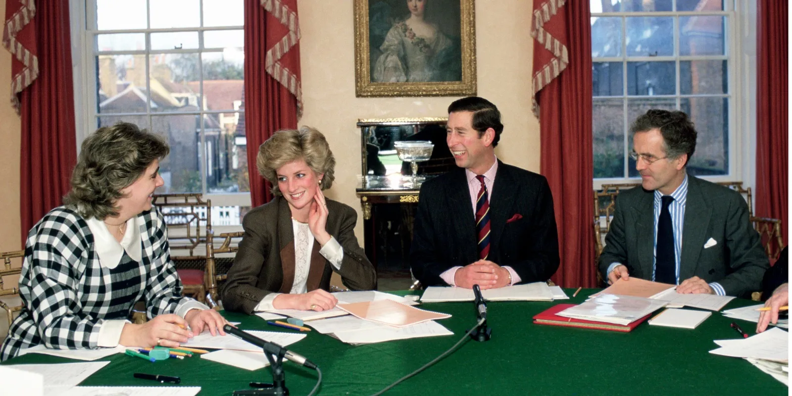 Princess Diana and King Charles meet with Kensington Palace staffers