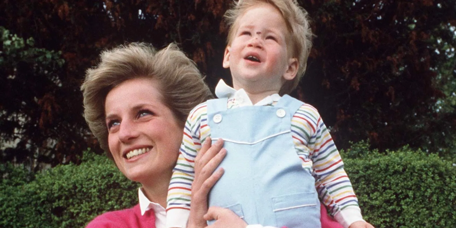 Princess Diana and Prince Harry at Highgrove