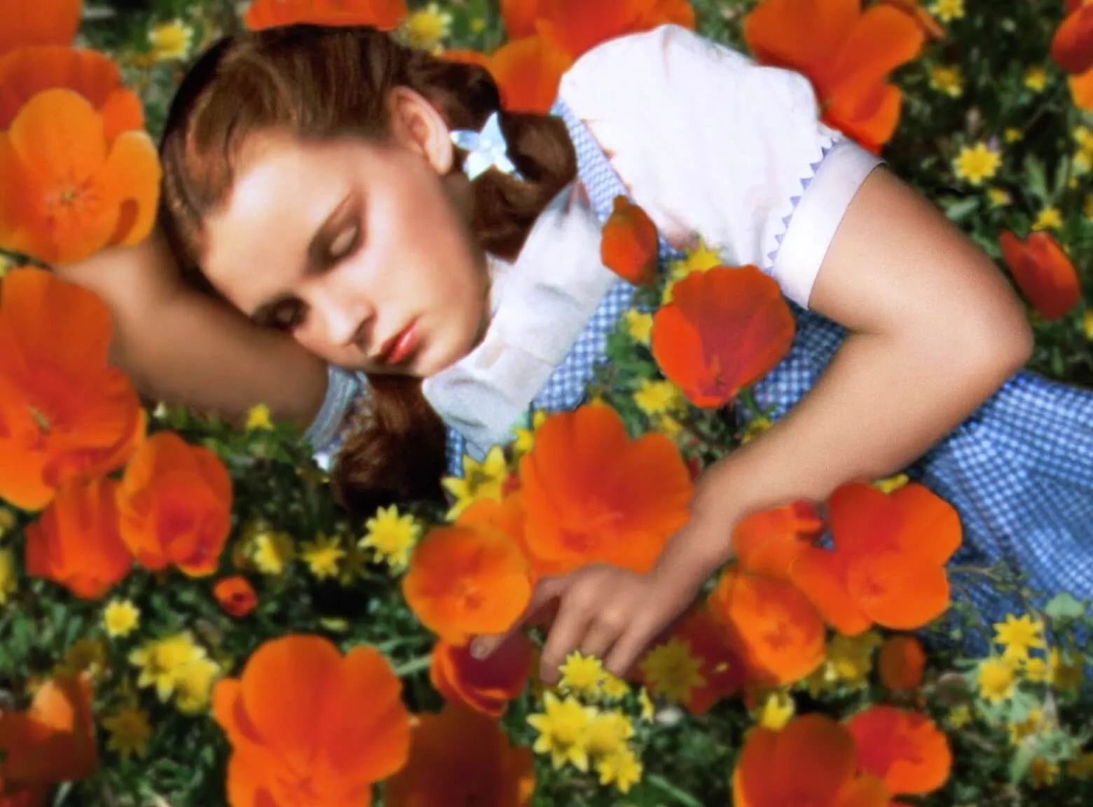 Dorothy Gale from 'The Wizard of Oz' sleeping